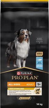 Сухой корм для взрослых собак Purina Pro Plan с избыточной массой тела и/или стерилизованной с белой рыбой 14 кг