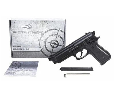 Пневматический пистолет Borner 92 (Beretta 92) пластик 4.5 мм