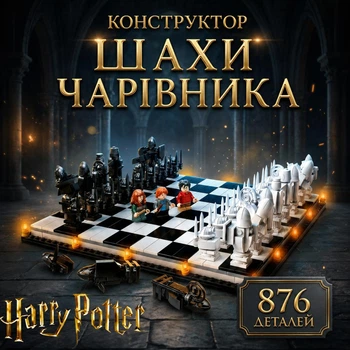 Конструктор Гарри Поттер Волшебные шахматы детский конструктор шахматная игра фигурки для сборки для мальчиков и девочек взрослых и детей большой игровой набор подарок 876 деталей