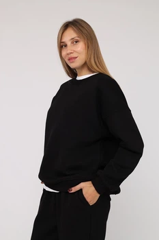 Світшот жіночий YUKI чорний 52 ЦБ-00283110