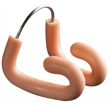 Затискач носа для басейну Arena SUPER NOSE CLIP Бежевий для плавання ергономічний силіконовий