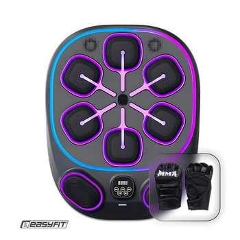 Настенный боксерский тренажер EasyFit с аперкотами LED Bluetooth музыкальный для бокса и MMA