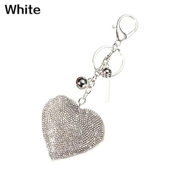 Брелок Swarovski Color Heart белый для украшения телефона