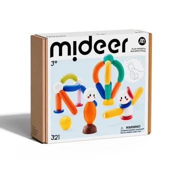 Магнітний конструктор MiDeer Plus Палички та кульки з фігурками 32 деталі, від 3 років ( MD1588 )