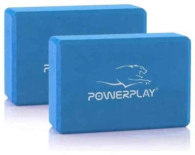 Блоки для йоги 2 шт. (пара) PowerPlay 4006 Yoga Brick EVA Сині (PP_PP_4006_Blue_2in)