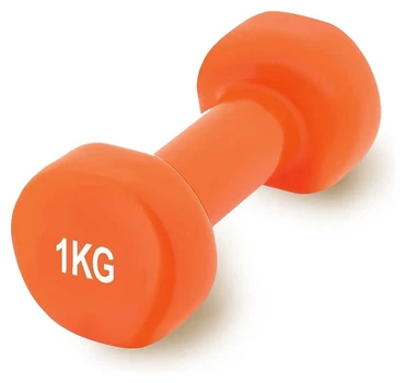 Гантель вінілова PowerPlay 4125 Achilles 1 кг. Помаранчева (1 шт.) (PP_PP_4125_1kg)