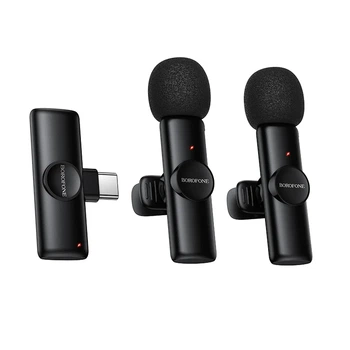 Беспроводная микрофонная система BOROFONE BFK16A dual-mic Type-C черная