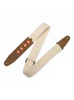 Ремень для гитары Levy's MC2PH-NAT PickPocket Cotton Series (Natural)