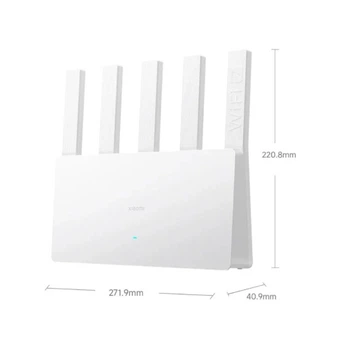 Wi-Fi роутер Xiaomi BE5000 Wi-Fi 7 5011 Мбит сек 5 антенн Mesh 272 мм для быстрого интернета онлайн игр и умного дома с поддержкой 2.5 Гбит порта и процессором Airoha