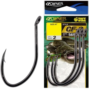 Крючок Owner Catfish (CF-3) 56966 №7/0 black (4шт/уп)