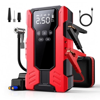Пуско-зарядное устройство Бустер с компрессором 5-в-1 RedlineTech RT-398-AirJump 39800 mAh, 1800A, с компресором 150 PSI