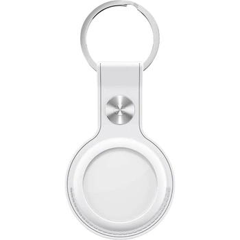 Чехол для поисковой метки Apple AirTag Leather Key Ring White HC [174306]