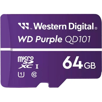 Карта памяти WD QD101 microSDXC 64GB Class 10 UHS-I U1 V10 (R-100 MB/s) Purple (WDD064G1P0C) [174208]