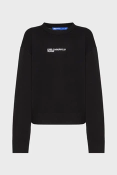 Жіночий чорний джемпер reg logo knit Karl Lagerfeld Jeans XL A1W18044