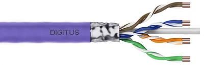 Kabel instalacyjny Digitus Cat 6 F/UTP Dca AWG 23/1 LSZH 305 m Fioletowy (2004678)
