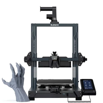Принтер 3D Elegoo Neptune 4 Pro, Black, FDM, робоча область - 225x225x265 мм, відкритий корпус, для PLA/TPU/PETG/ABS/ASA/Nylon, нитки 1.75 мм, 4.3' сенсорний екран, USB / Lan (50.201.013300)