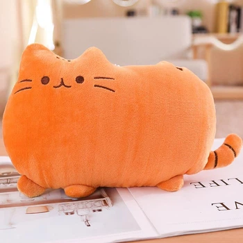Плюшевая мягкая игрушка подушка кот пушин Розовый Помаранчевий (368645)