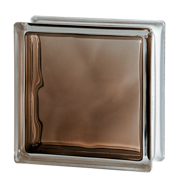 Стеклоблок яркоокрашенный бронзовый Brilly Bronze Wave 1919/8