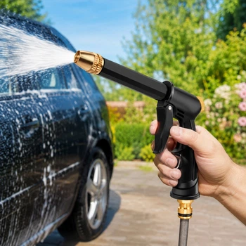 Пистолет-распылитель для садового шланга с регулировкой струи для мытья автомобиля и полива