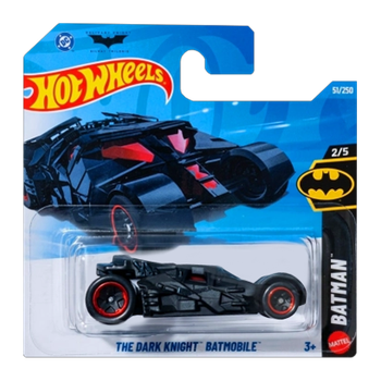 Машинка Базовая Hot Wheels DC Batman The Dark Knight Batmobile Batman 1:64 JJL13 Black