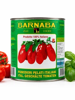 Помидоры томаты очищенные целые консервированные Barnaba Pomodori Pelati Italiani в томатном соке 2,5 кг итальянские помидоры для пиццы пасты макарон соусов