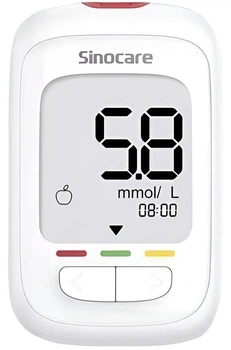 Глюкометр Sinocare Yooai для дома точный, с 100 тест-полосками