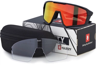 Okulary sportowe Majesty Pro Tour Black Red Ruby + Clear Lens (5902701523749)