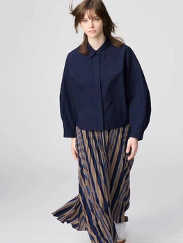 Хлопковая рубашка UNIQLO 1159854266 (Синий XXL)
