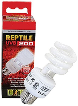 Ультрафиолетовая флуоресцентная лампа для пустынного террариума Exo Terra Reptile UVB 200 Е27, 26 Вт