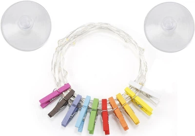 Декоративна гірлянда з прищіпками Kikkerland Mini Clothspin String Lights LT17-EU (612615090187)