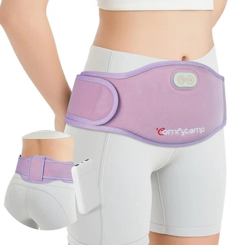 Грелка Comfytemp портативная беспроводная для живота и спины, пояс, 3 режима, фиолетовая