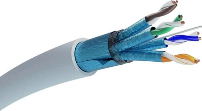 Kabel EXTRALINK CAT6A FTP (F/FTP) V2 sieciowy skrętka 500 m Szary (5903148916231)