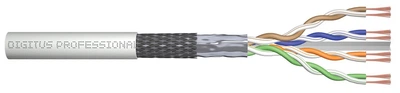 Kabel typu linka Digitus Cat 6 SF/UTP AWG 26/7 LSOH na szpuli 305 m Szary (4330804)