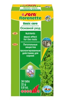 Акваріумне добриво для рослин у таблетках Sera Florenette, 24 таблетки на 480 л