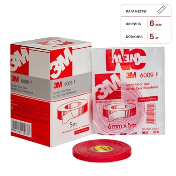 Лента клейкая двусторонняя 3M 6009F 6ммx5м прозрачная V05544