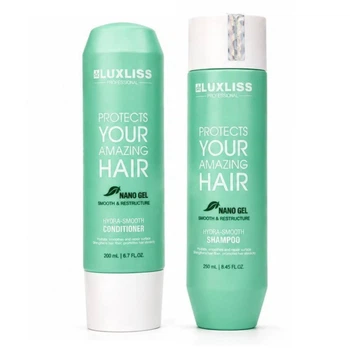 Набор Luxliss NANO Gel Hydra-Smooth для разглаживания волос Шампунь 250ml + Кондиционер 200ml
