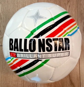 Футбольний м'яч BALLONSTAR-1 BRILLANT SUPER, білий-червоний-зелений