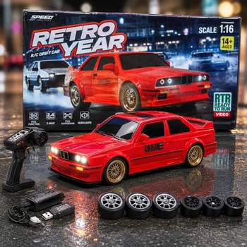 Радиоуправляемая дрифт-машина BMW E30 RC Дрифт-кар 1:16 30 км/ч 4WD с полным приводом + сменные шины