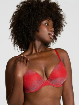 Бюстгальтер с Push-up с косточками Victoria's Secret 83590457 34C Красный (1161372201)