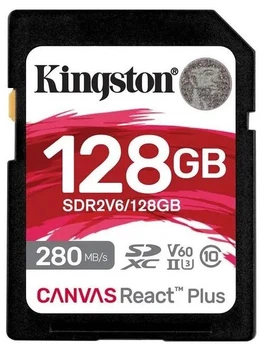 Карта пам'яті Kingston 128GB SDXC class 10 UHS-II U3 Canvas React Plus (SDR2V6/128GB)