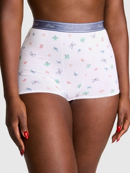 Трусики шорты женские хлопковые Victoria's Secret 389205536 S Белые (1161449504)