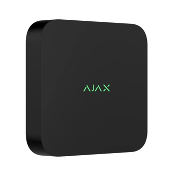 Мережевий відеореєстратор Ajax NVR DC (8ch) black, роздільна здатність до 4К, підтримка ONVIF/RTSP, декодування H.265/H.264, ємність до 16Тб