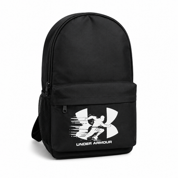 Рюкзак черный Under Armour с большим белым логотипом, 17х43х29 см, 21 литр