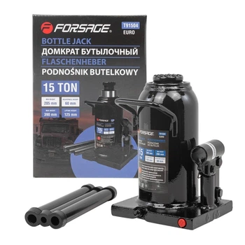 Домкрат пляшковий 15т (205-390мм) з клапаном Forsage F-T91504