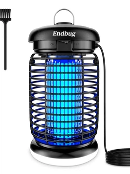 Электрическая лампа от комаров Endug KN-02 2в1 4200V UV LED уничтожитель насекомых для дома и улицы IPX6