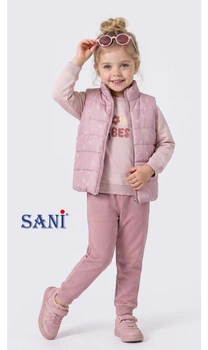 Костюм-трійка для дівчинки SANI Арт. 30169 98 см Пудрова Троянда
