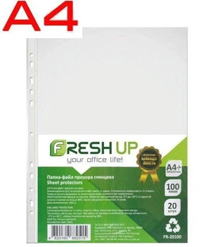 Файл А4+ Fresh Up FR-20100-20 100мкм Глянцевый 20шт (27554)