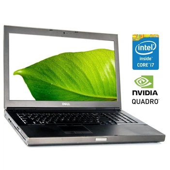 Мобильная рабочая станция Б-класс Dell Precision M6800 / 17.3" (1920x1080) TN Touch / Intel Core i7-4900MQ (4 (8) ядра по 2.8 - 3.8 GHz) / 16 GB DDR3 / 256 GB SSD / nVidia Quadro K4100M, 4 GB GDDR5, 256-bit / WebCam / DVD-ROM / Win 10 Pro б/у