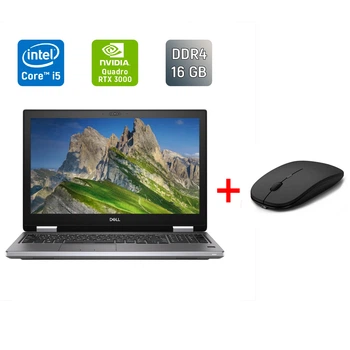 Мобильная рабочая станция Б-класс Dell Precision 7740 / 17.3" (3840x2160) IPS / Intel Core i5-9400H (4 (8) ядра по 2.5 - 4.3 GHz) / 16 GB DDR4 / 512 GB SSD / nVidia Quadro RTX 3000, 6 GB GDDR6, 192-bit / TouchID / WebCam б/у + Подарок Мышь / USB