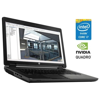 Мобильная рабочая станция HP ZBook 17 G2 / 17.3'' (1920x1080) TN / Intel Core i7-4910MQ (4 (8) ядра по 2.9 - 3.9 GHz) / 16 GB DDR3 / 512 GB SSD / nVidia Quadro K5100M, 8 GB GDDR5, 256-bit / WebCam / DVD-ROM б/у